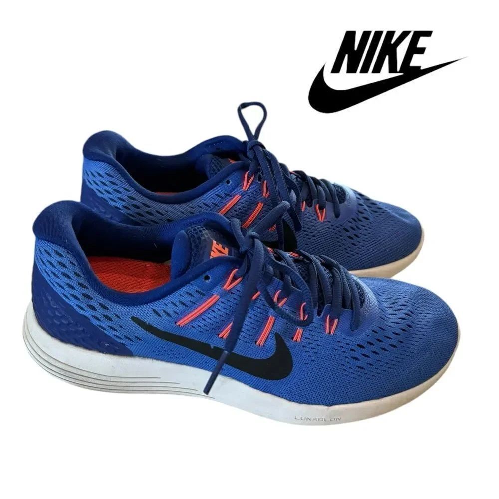 Nike Lunarglide 8 Medium Blue/Black Men's Sneakers 7.5
